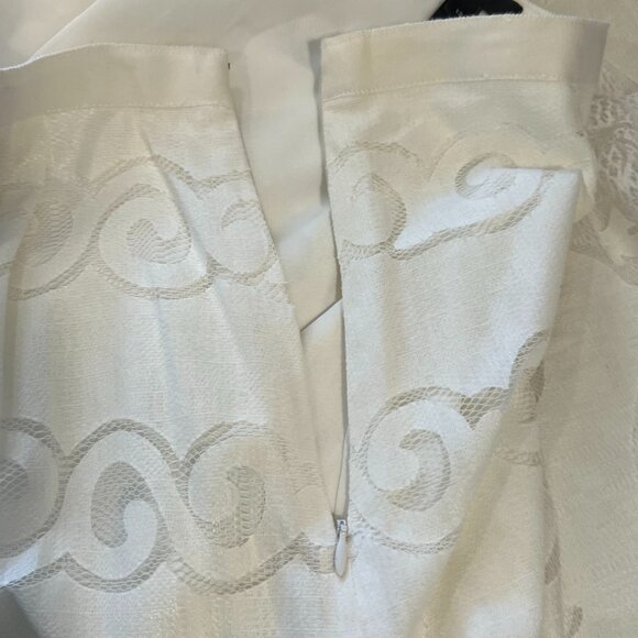 J. Crew Midi White Ornate Lace Skirt Size 12 - Picture 6 of 9